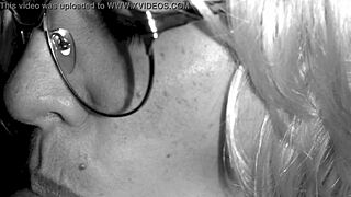 Cock-hungry girl slides down in sexy lingerie outdoors