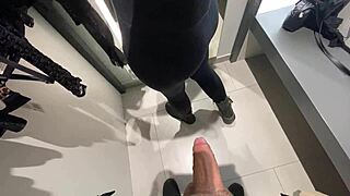 i aksed the store clerk for a blowjob in the fitting room amateur