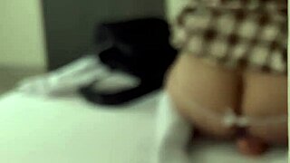 Perverted stepdad finds schoolgirl stepdaughter masturbating in uniform. He covers her huge butt with creamy cum!