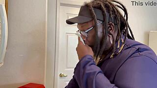 damn! helping the maintenance man cool off with wild licks