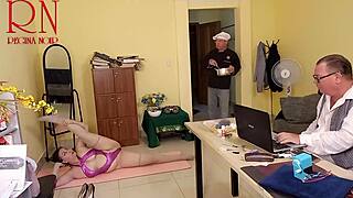 i love yoga breaks with regina noir in tight office