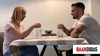 Hot blonde milf dives into pussy in morbid situation!