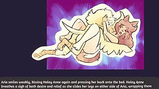 two chicks strip in furry poker game with clothes ripping