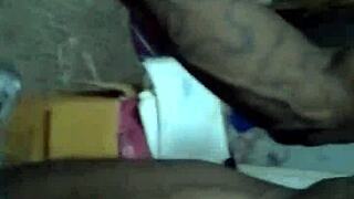 Amateur black beauty gets a big cock in her homemade video