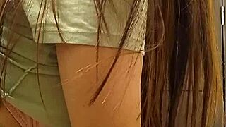 argentine university girl flashes sexy skirt in public trip.