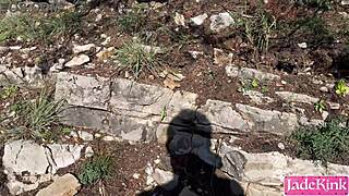 Hiking for kinky fun with a big cocked stud