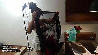 I love watching Sophie Stephan's big tits in lingerie doggystyle