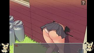 Stuck Hentai Girl's Ass Pops Out in Lesbian Scene