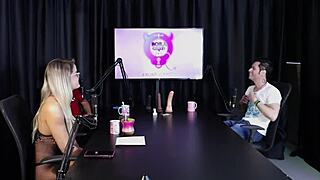 blonde feels hot and undresses after guest mentions freeing woman in swing house