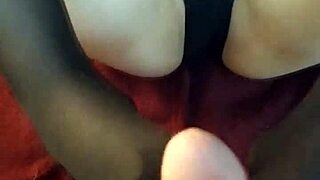 Teen in lingerie gives footjob her first time ever