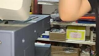 I banged my step cousin at work, incredible hidden fuck for cash! 😍