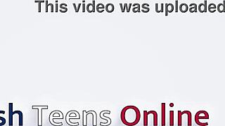 At the party, naughty student gets fucked by her teacher in panties.