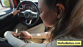 sexy blonde teen performs wet blowjob on friend chloe rose