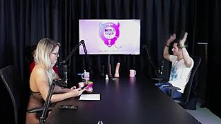 blonde feels hot and undresses after guest mentions freeing woman in swing house