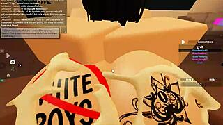 big ass whore riding big black cock in roblox porn scene