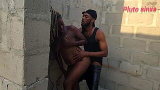 black slave submits to male domination in bondage sex