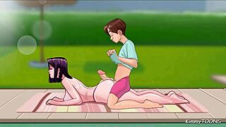 Hot Neighbour's Poolside Footjob Drives Me Wild