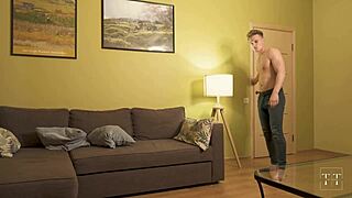 Massive Load from Big Cock Guy Covers Two Beauties in Steamy Threesome