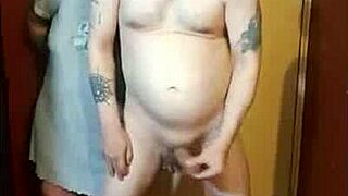 Girlfriend Kelly humiliates me naked and blindfolded on cam, leading to a big cumshot.