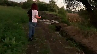 Young lover caught banging outdoors on the hill!