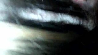 amateur interracial couple engages in deepthroat blowjob with loud moaning