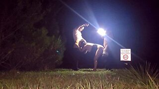 Outdoor group sex with amateur couples and rough anal action