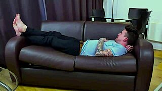 milf and tattooed man in hardcore british passion blowjob and fucking