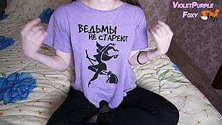 Petite Blonde Student Fingers to Shaking Nipple Climax in Class