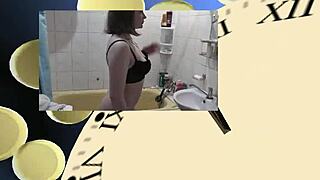 Feeling Sensual in Shower as Beautiful Housewife Teases Pussy