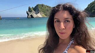 hot cum dripping on my face at crowded beach