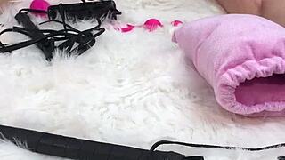 I oiled her up, then slammed her with a glass dildo