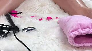 I oiled her up, then slammed her with a glass dildo