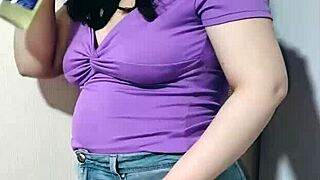 Will Nicole Tease Before Stuffing Her Belly?