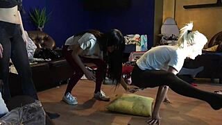 i watched hot petite girls try on lingerie turning into a porn party