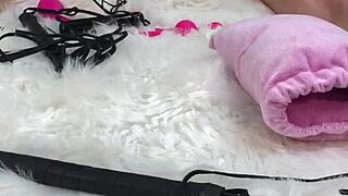 I oiled her up, then slammed her with a glass dildo