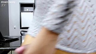 Census worker falls for Mayara Muniz’s hard shemale cock