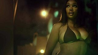 Black beauty Sza in a jerk off tribute video