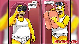 Intense Anal Action with Erotic Future Doll in Simpsons Hentai