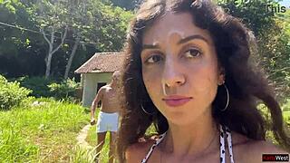 hot cum dripping on my face at crowded beach