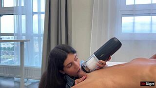 Powerful Cumshot Explodes from Svakom Alex Neo 2 Toy During Intense Handjob