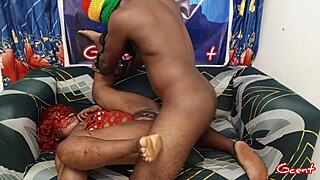 Pretty businesswoman moans loud while riding cock in tight scene