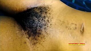 Hey, wanna see this naughty Latina finger her hairy pussy solo?