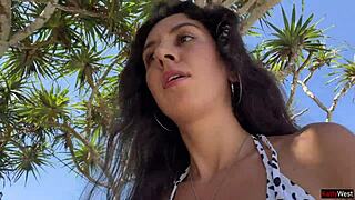 hot cum dripping on my face at crowded beach