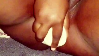 Ebony Woman Rips Clothes For Solo Masturbation With Dildo To Orgasm