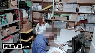 LP Officer Screws Pepper Hart's Pussy in Office Shop