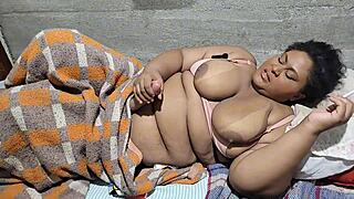 futanari - chubby madrasta gets huge cock with massive cum load