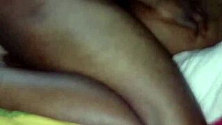 petite black teen 18 scared of huge cock at first time.