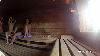 very hairy amateur lesbians explore desires in steamy shower