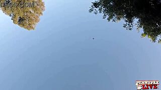 Penny Pax and Kendra Cole lick wet pussies outdoors