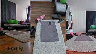 Experience Naked Workout Intimacy in Triple Cam View. Gym Session Turns Steamy With Ass Shaking Moves.